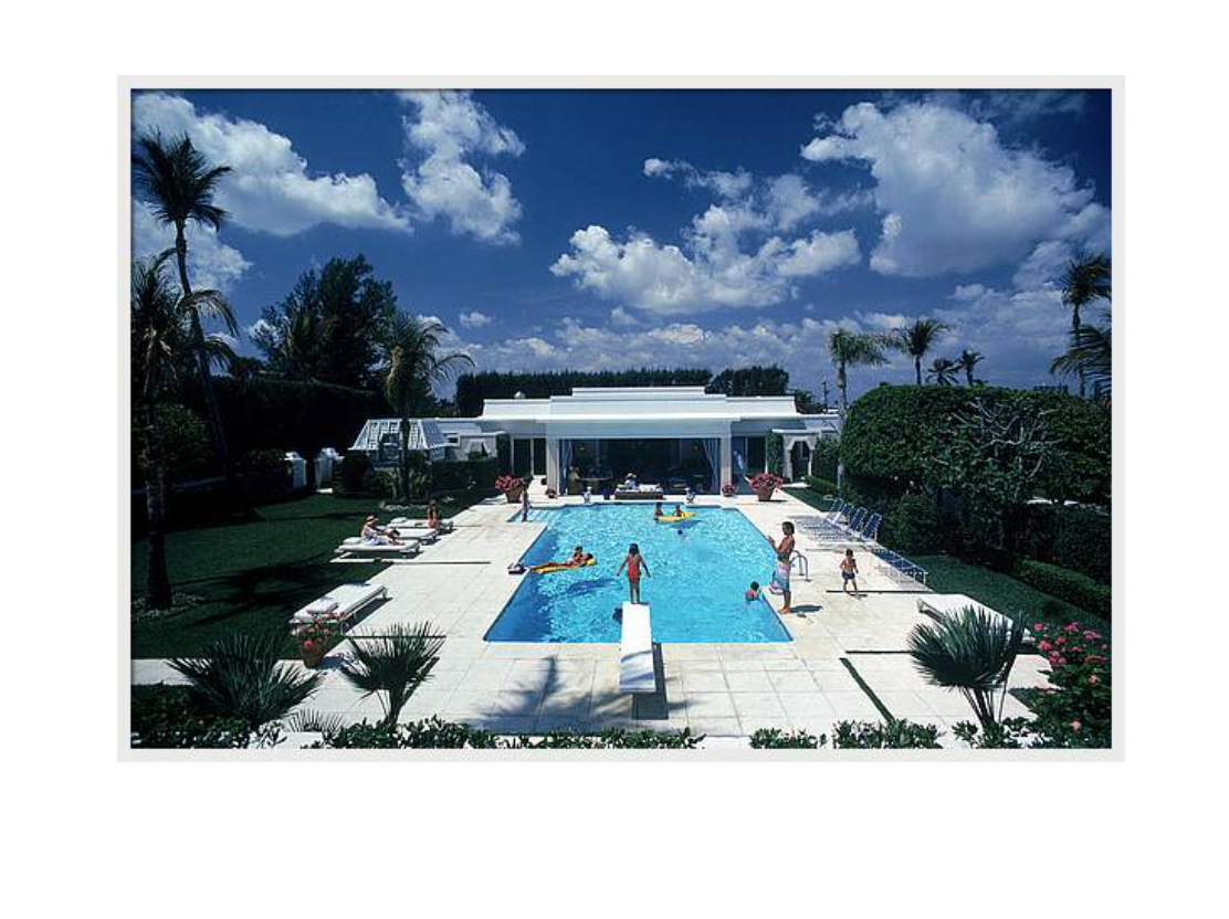 Pool In Palm Beach by Slim Aarons