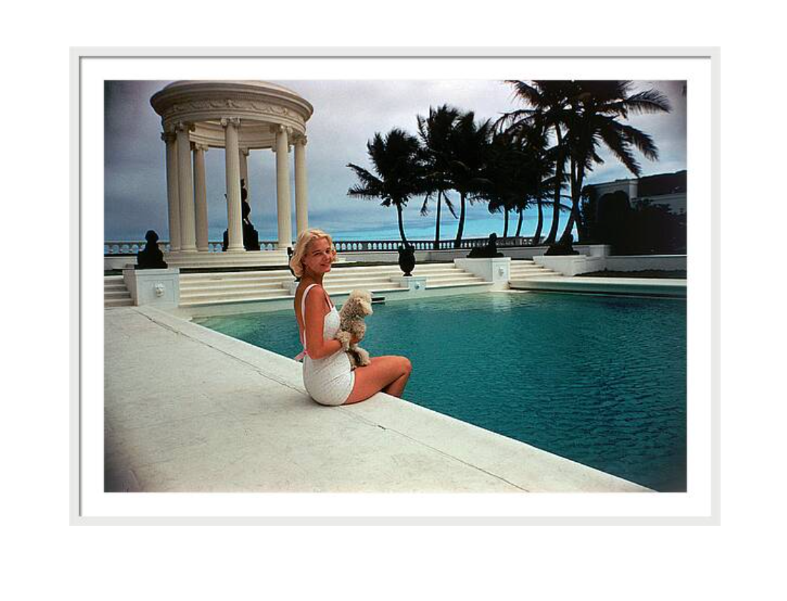 C.Z. By The Pool by Slim Aarons