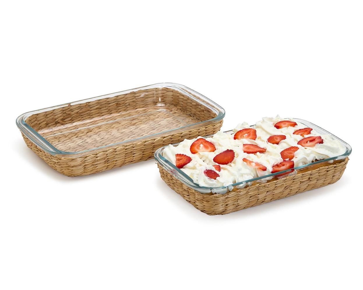 Set of 2, Borosilicate Glass Baking Dish