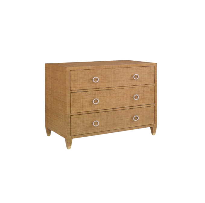 Raffia 3 Drawer Chest