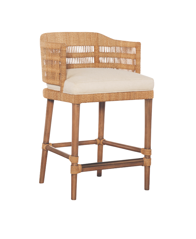 Boca Counter Stool - Natural/Flax