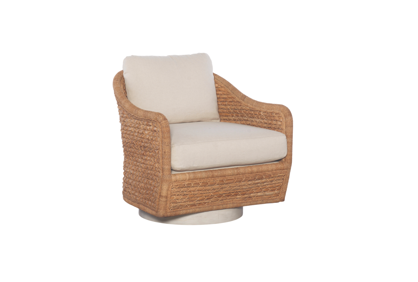 Pompano Swivel Lounge Chair - Natural/Flax