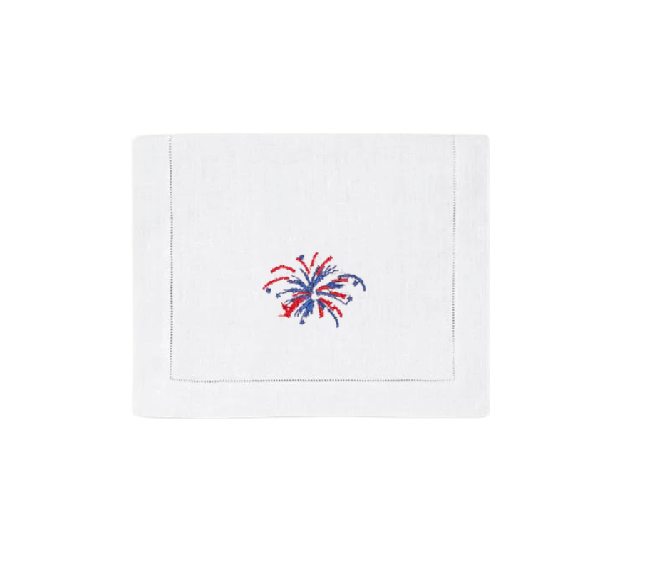 Firework Cocktail Napkins, Set of Four