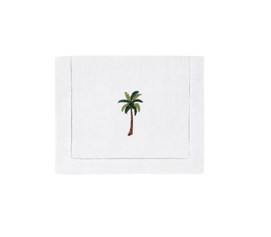 Palm Tree Cocktail Napkins, Set of 4