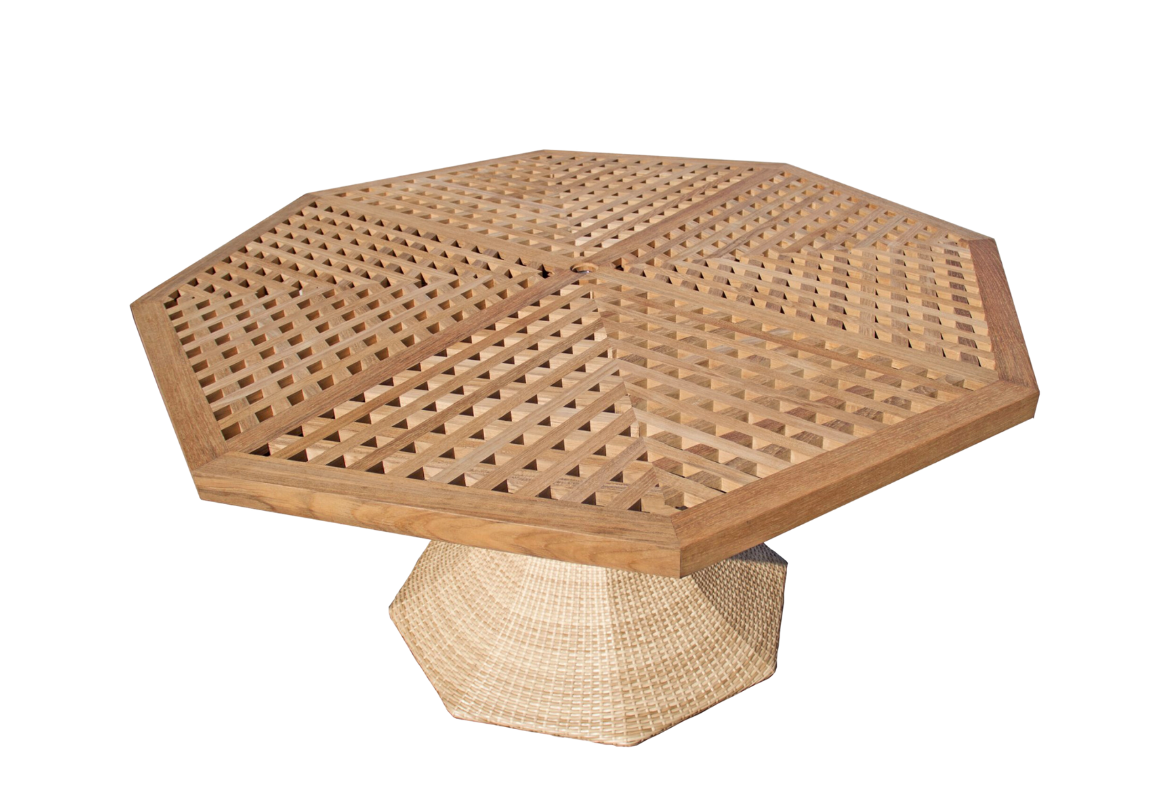 Rattan & Lattice Table