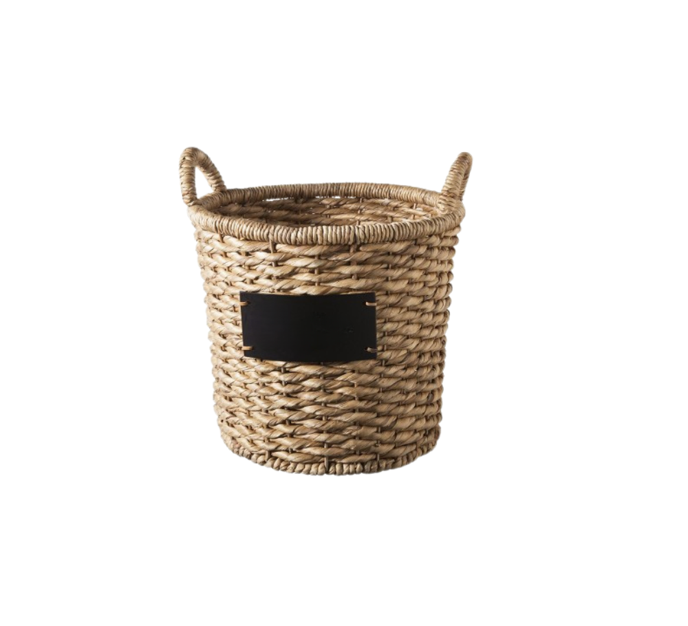 Wicker Basket with Erasable Label