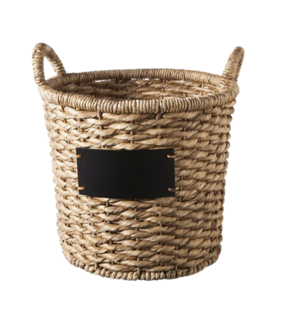 Wicker Basket with Erasable Label