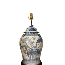 Large Blue & White Ginger Jar Lamp