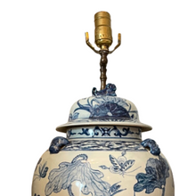 Large Blue & White Ginger Jar Lamp