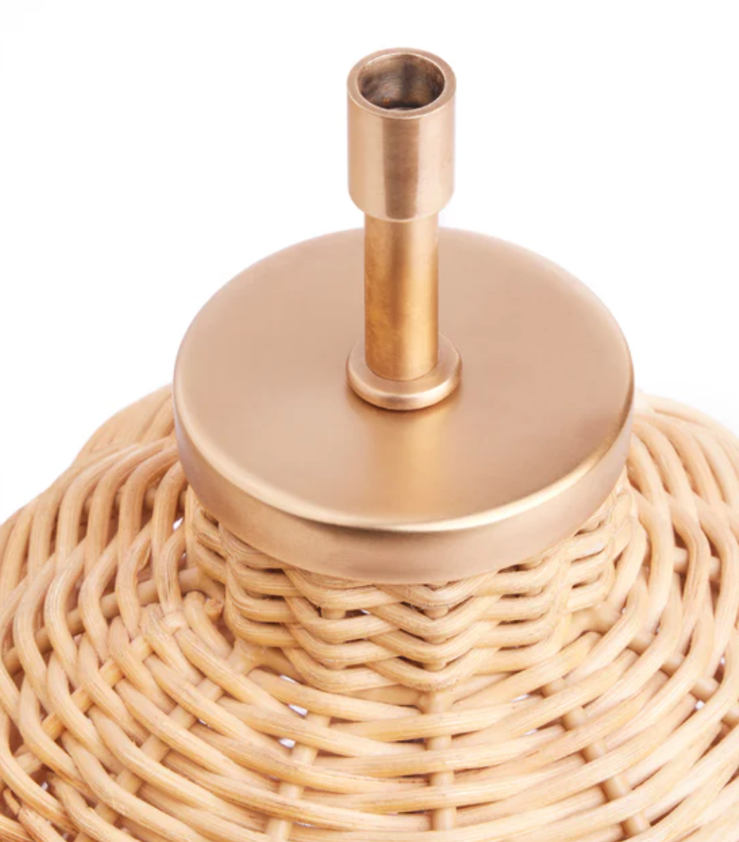 Small Rattan Cordless Table Lamp