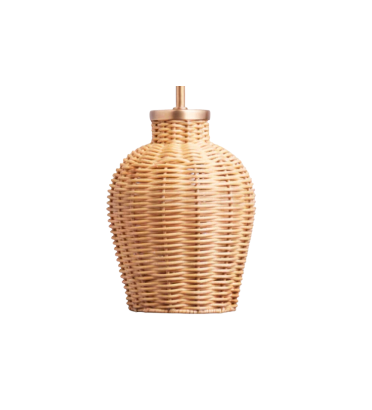 Small Rattan Cordless Table Lamp