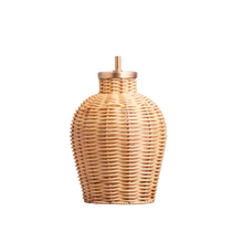 Small Rattan Cordless Table Lamp