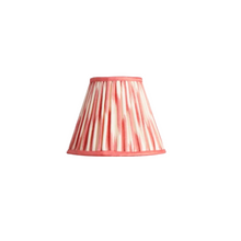 6" Empire Shade in Atlas Ikat Coral and Cream Silk for Cordless Lamps