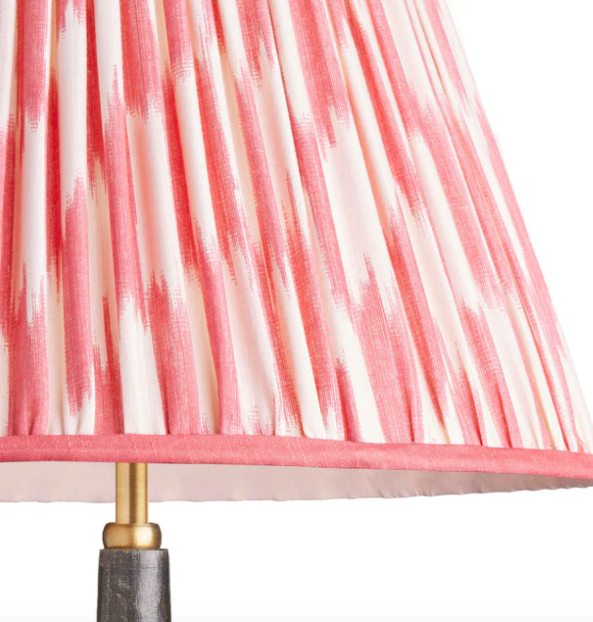 6" Empire Shade in Atlas Ikat Coral and Cream Silk for for Rechargeable Lights