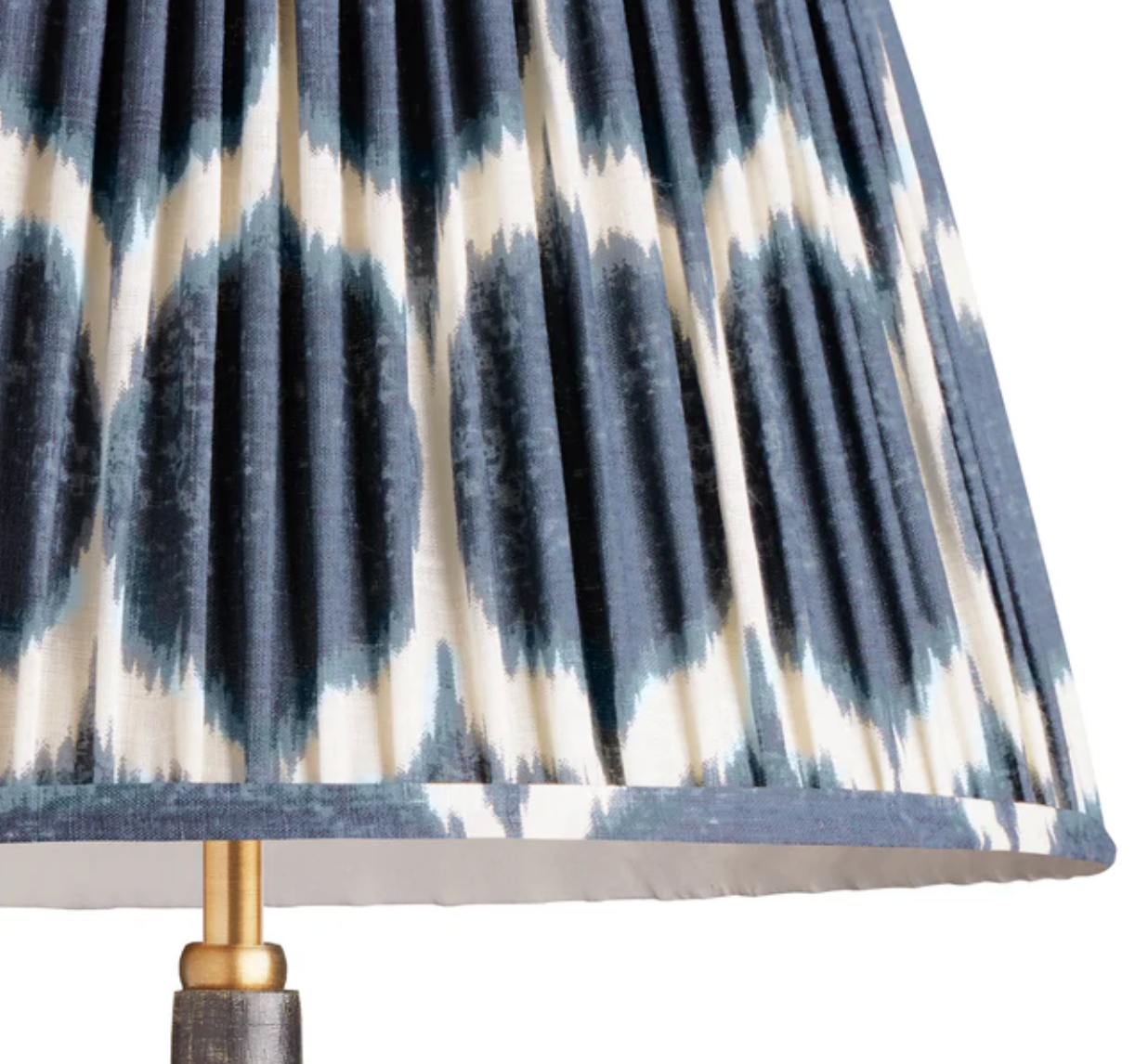 10" Empire Ikat Linen Shade, Navy Yoda for Rechargeable Lights