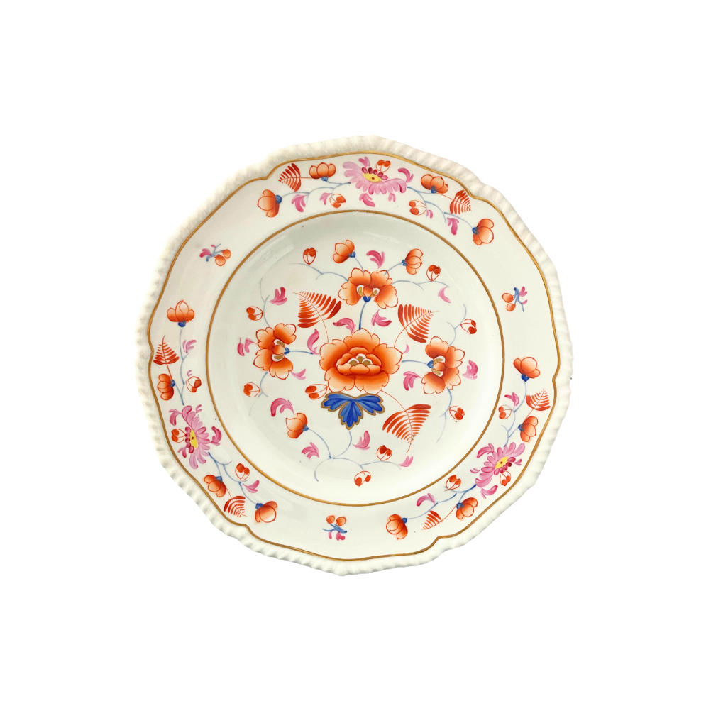 Porcelain Imari Floral Plates, Set of 12