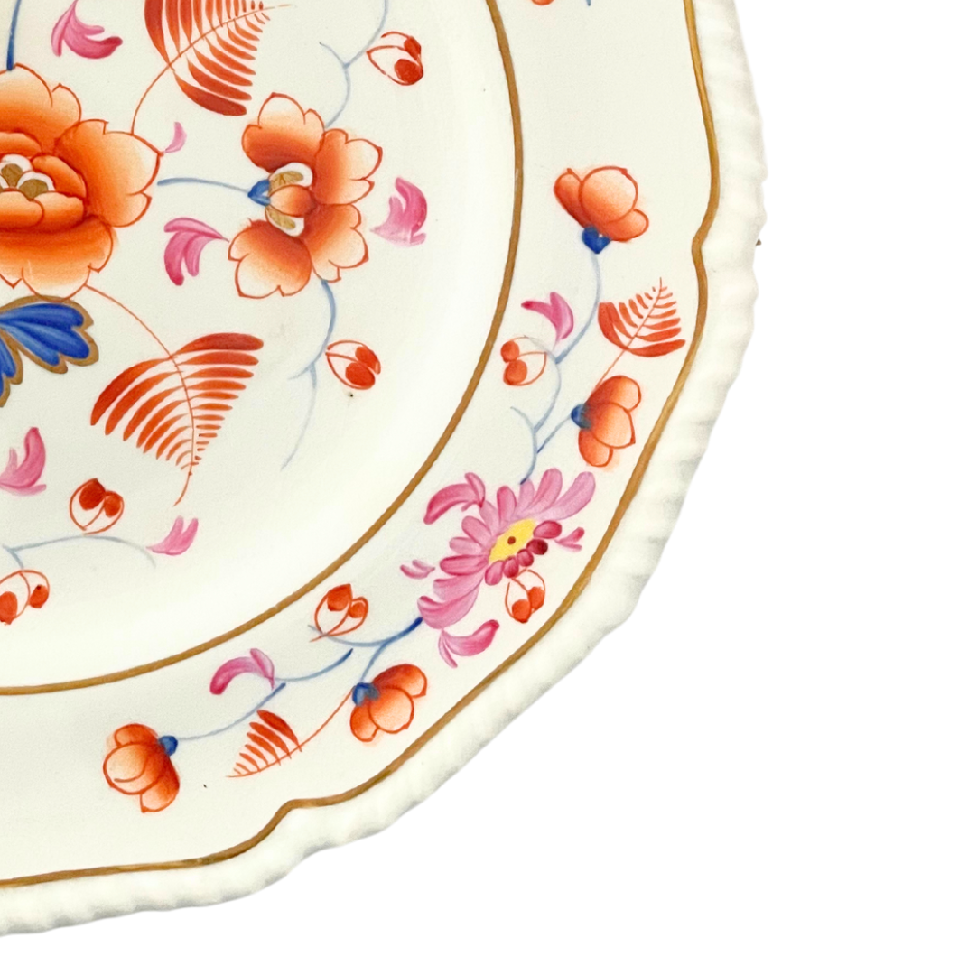 Porcelain Imari Floral Plates, Set of 12