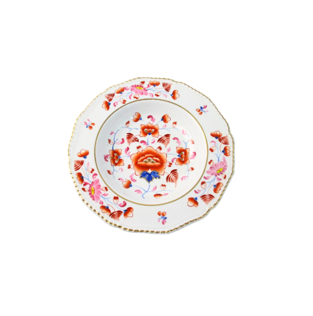 Porcelain Imari Floral Plates, Set of 12