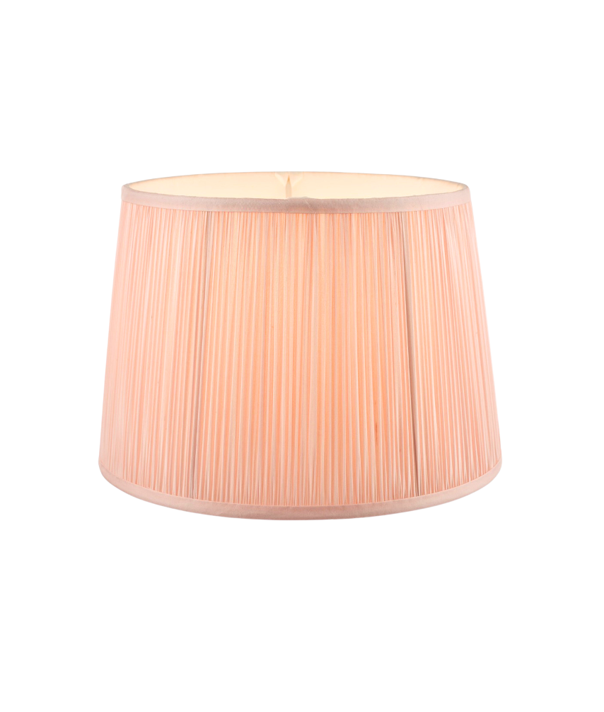 Blush Pleated Linen Lampshade