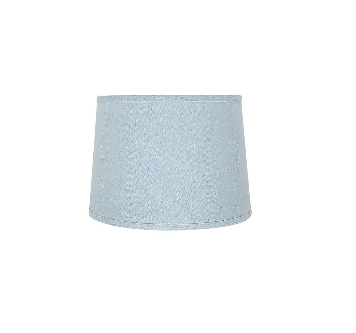 Linen Light Blue Drum Lampshade