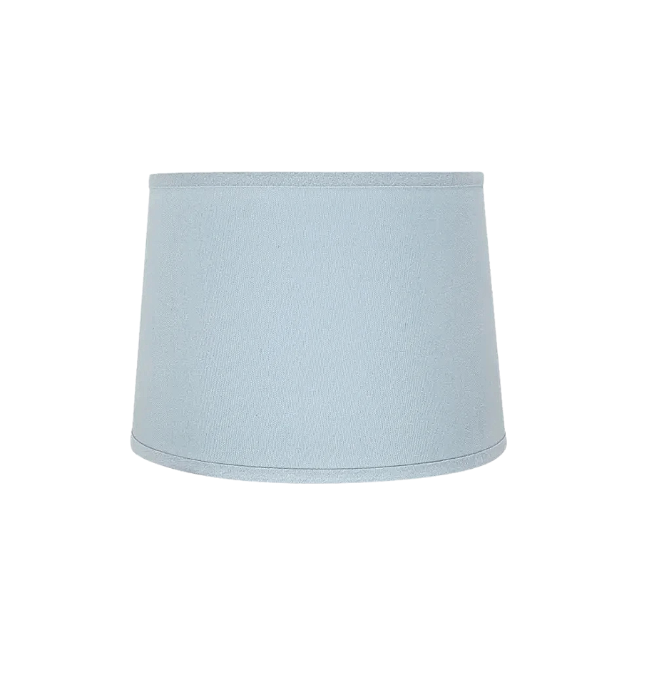 Linen Light Blue Drum Lampshade