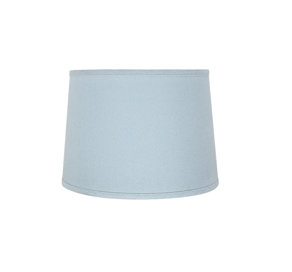 Linen Light Blue Drum Lampshade