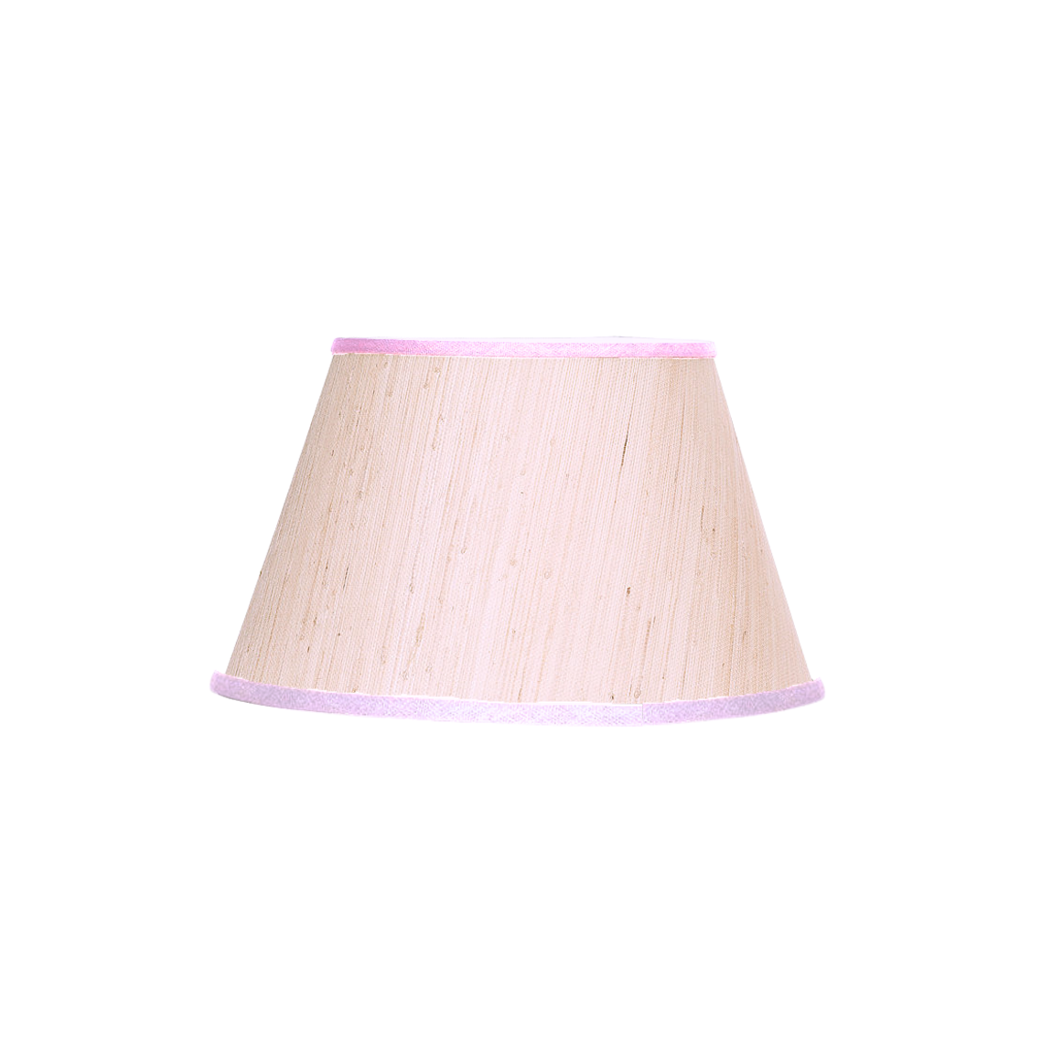 Pink Grasscloth with Ribbon Empire Lampshade