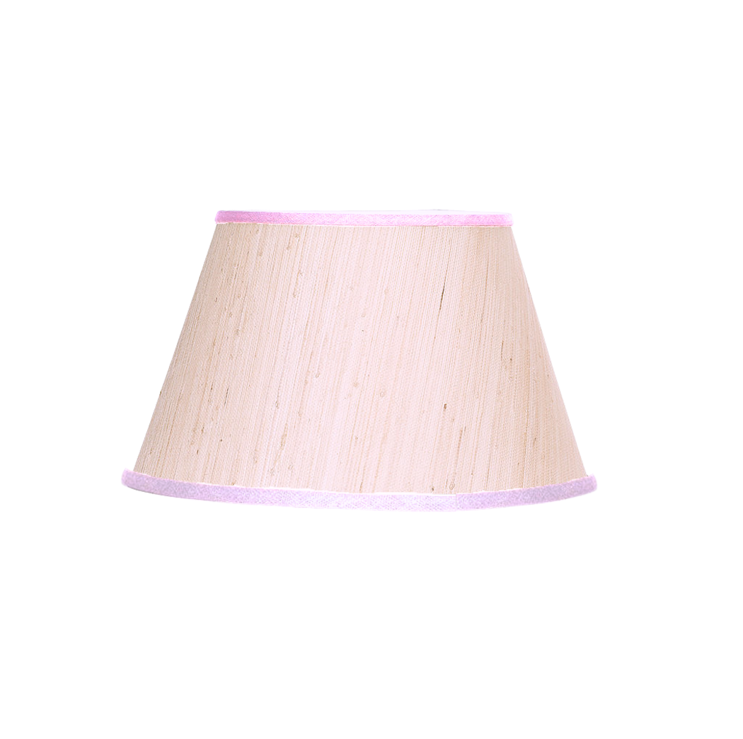 Pink Grasscloth with Ribbon Empire Lampshade