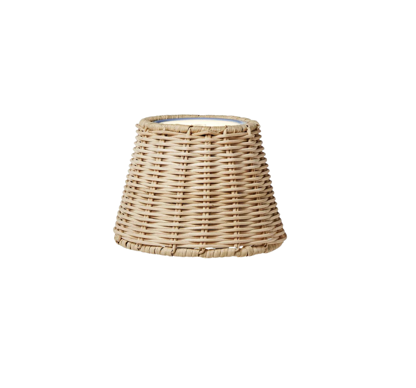 Rattan Lamp Shade Cover with Straight Edge for Rechargeable Lights