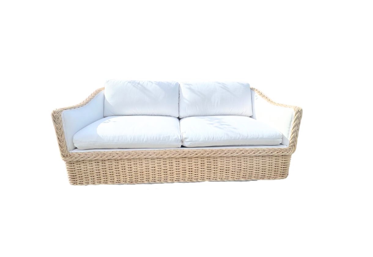 Braided Wicker Sleeper Sofa