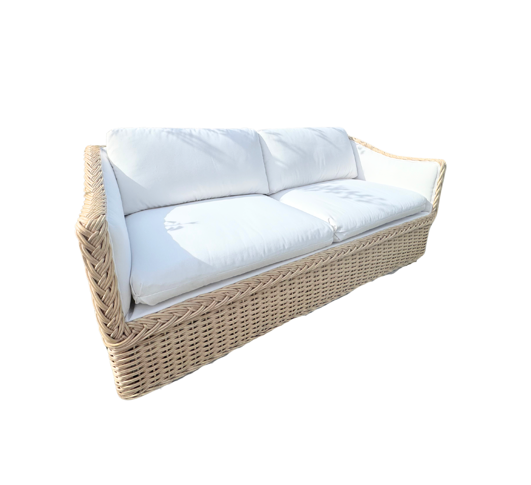 Braided Wicker Sleeper Sofa