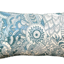 Danielle Rollins Home Aqua Carlyle Print Lumbar Pillow