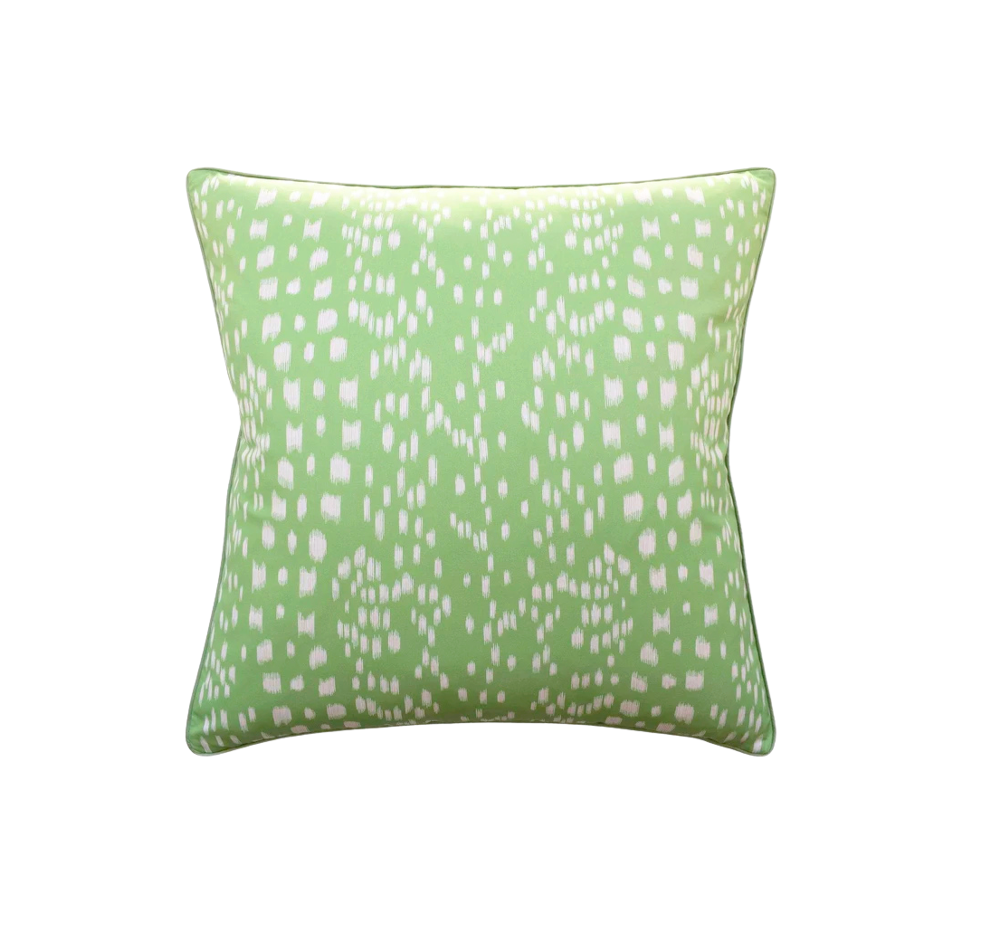 20" Les Touches Leaf Green Pillow