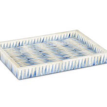 Blue and White Jagged Tray