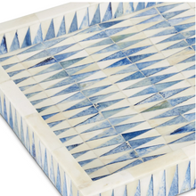 Blue and White Jagged Tray