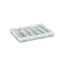 Blue and White Jagged Tray