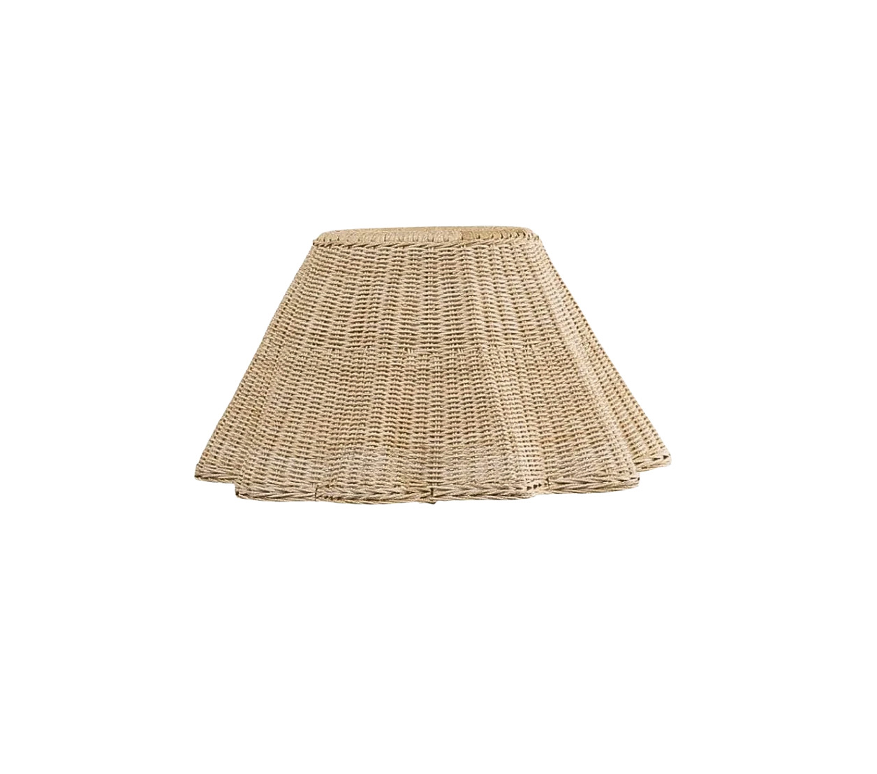 Scalloped Rattan Lampshade