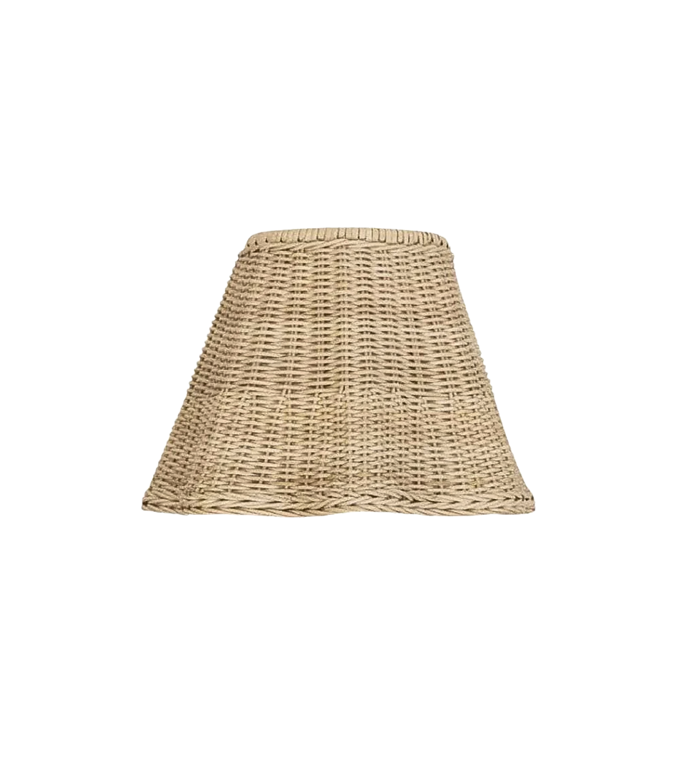 Scalloped Rattan Lampshade