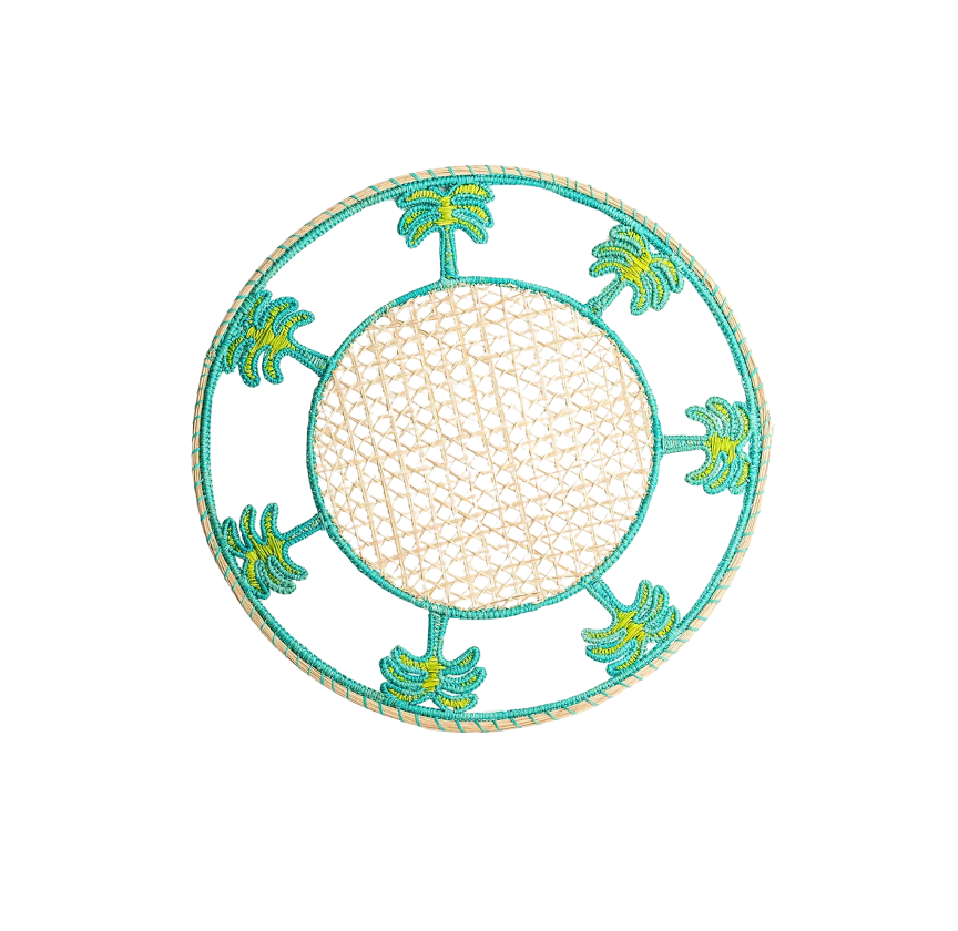 Palm with Turquoise Trim Placemat