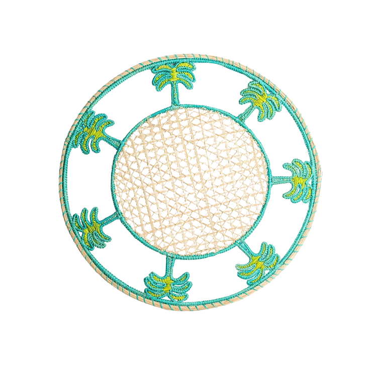 Palm with Turquoise Trim Placemat