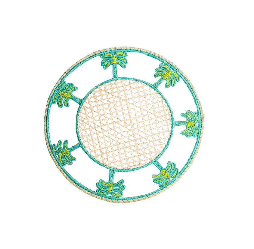 Palm with Turquoise Trim Placemat