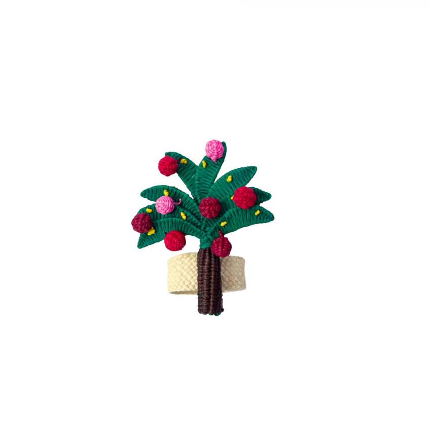 Christmas Palm Tree Napkin Ring - Set of 4