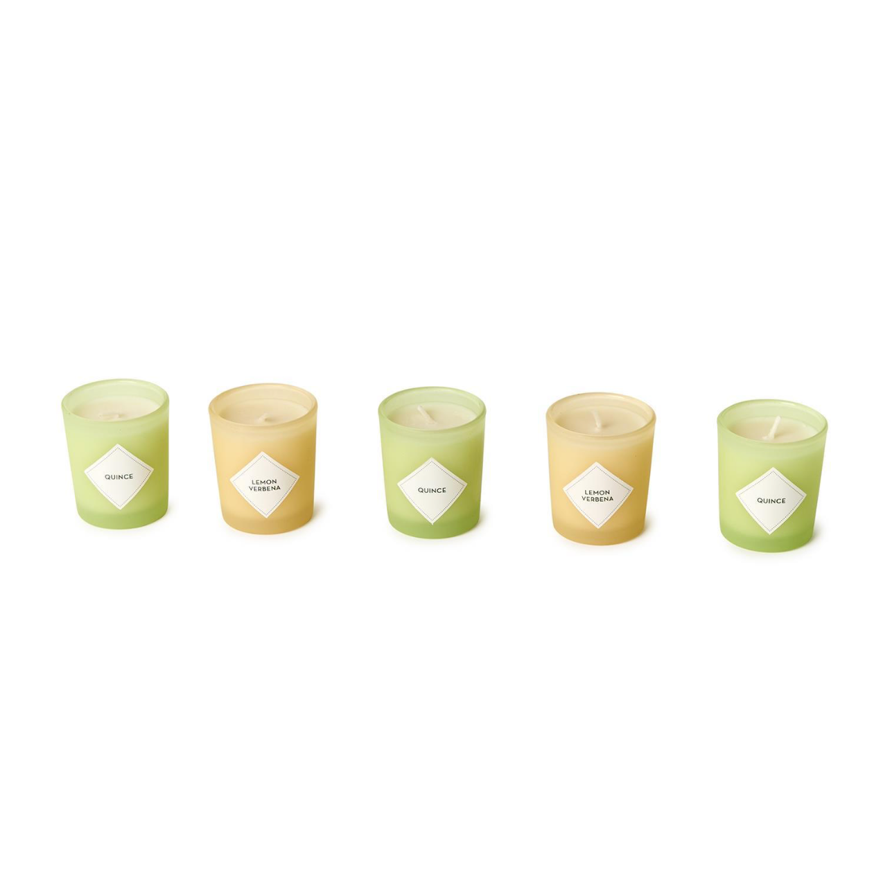 Lemon Verbena and Quince Set of 5 Scented Candles