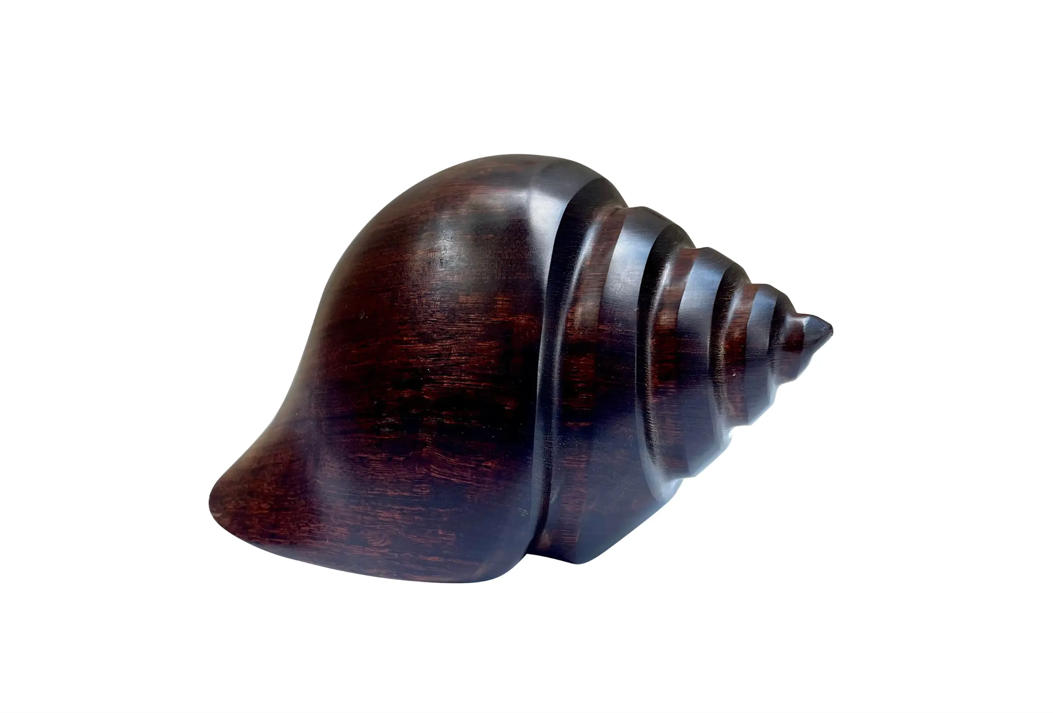 Mid 20th Century Carved & Polished Rosewood Conch Shell