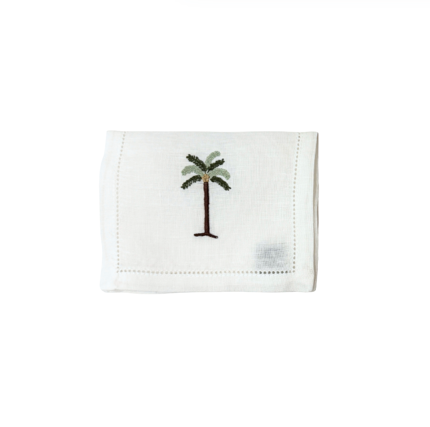Coco-Palm Tree Cocktail Napkins, Set of 4
