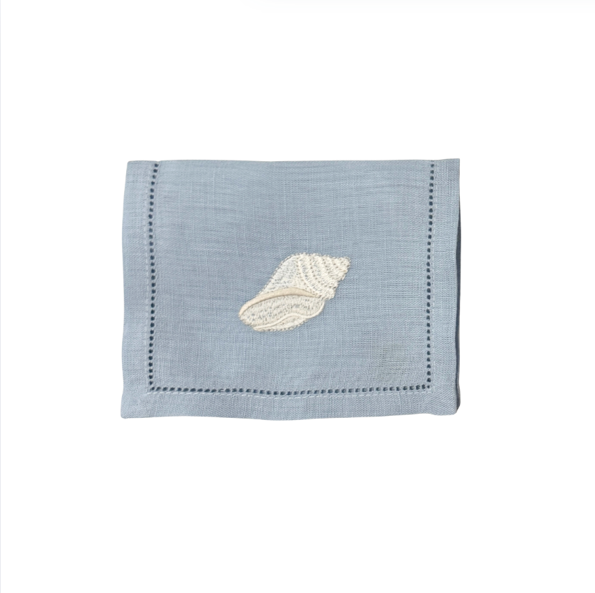 Conch Shell Cocktail Napkins, Set of 4