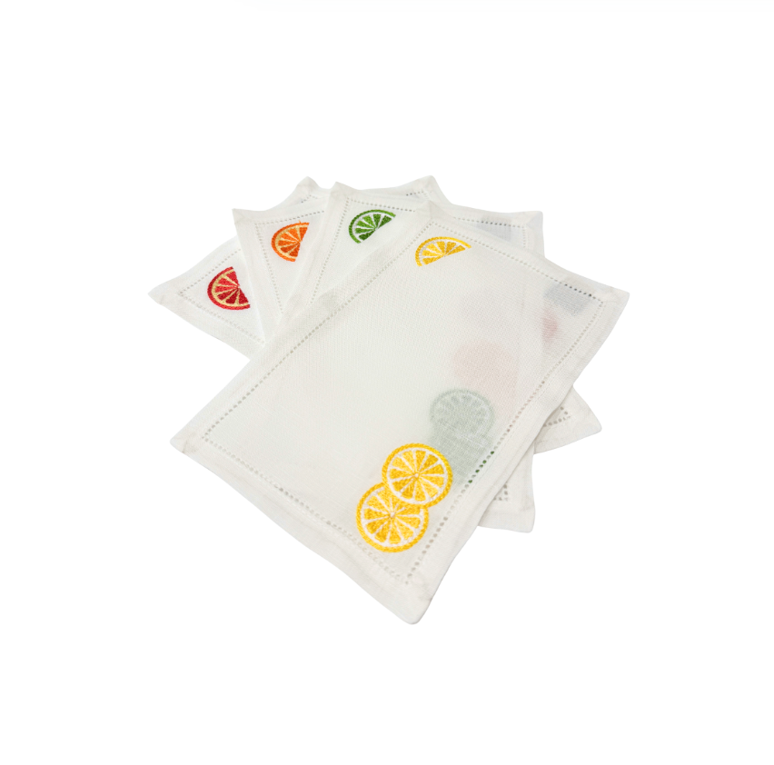 Citrus Cocktail Napkins, Set of 4