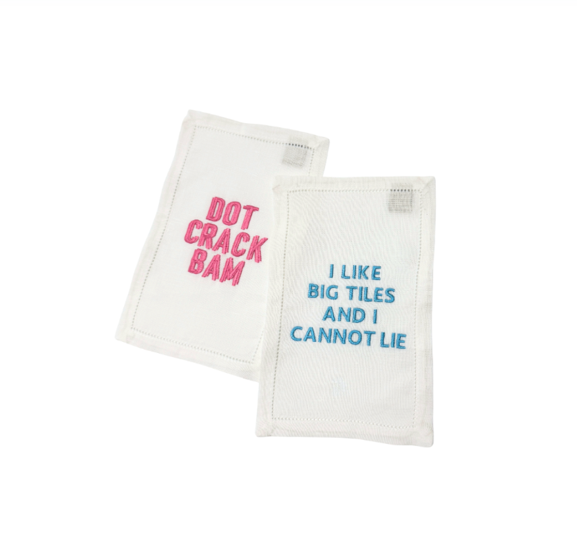 Mahjong Cocktail Napkins, Set of 4