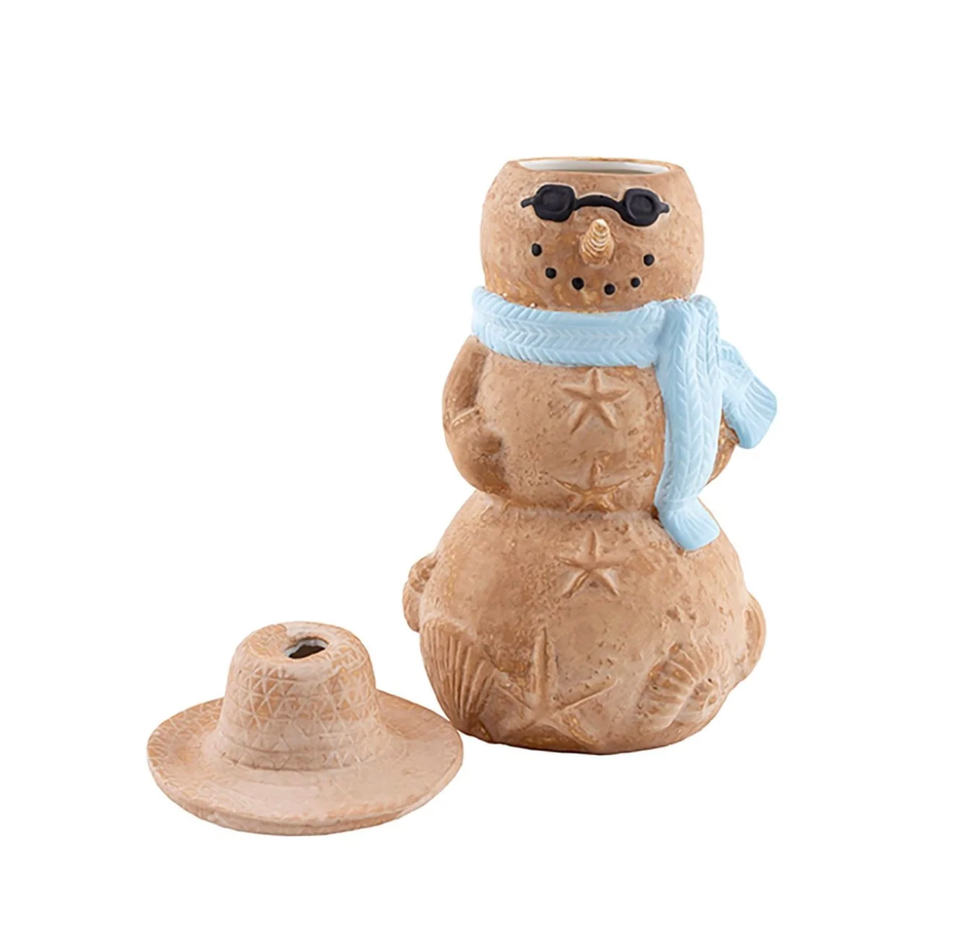 Sand Dollar Snowman Ceramic Cocktail Sipper