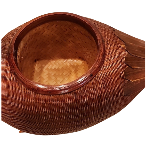 Handwoven Wicker Swan Basket